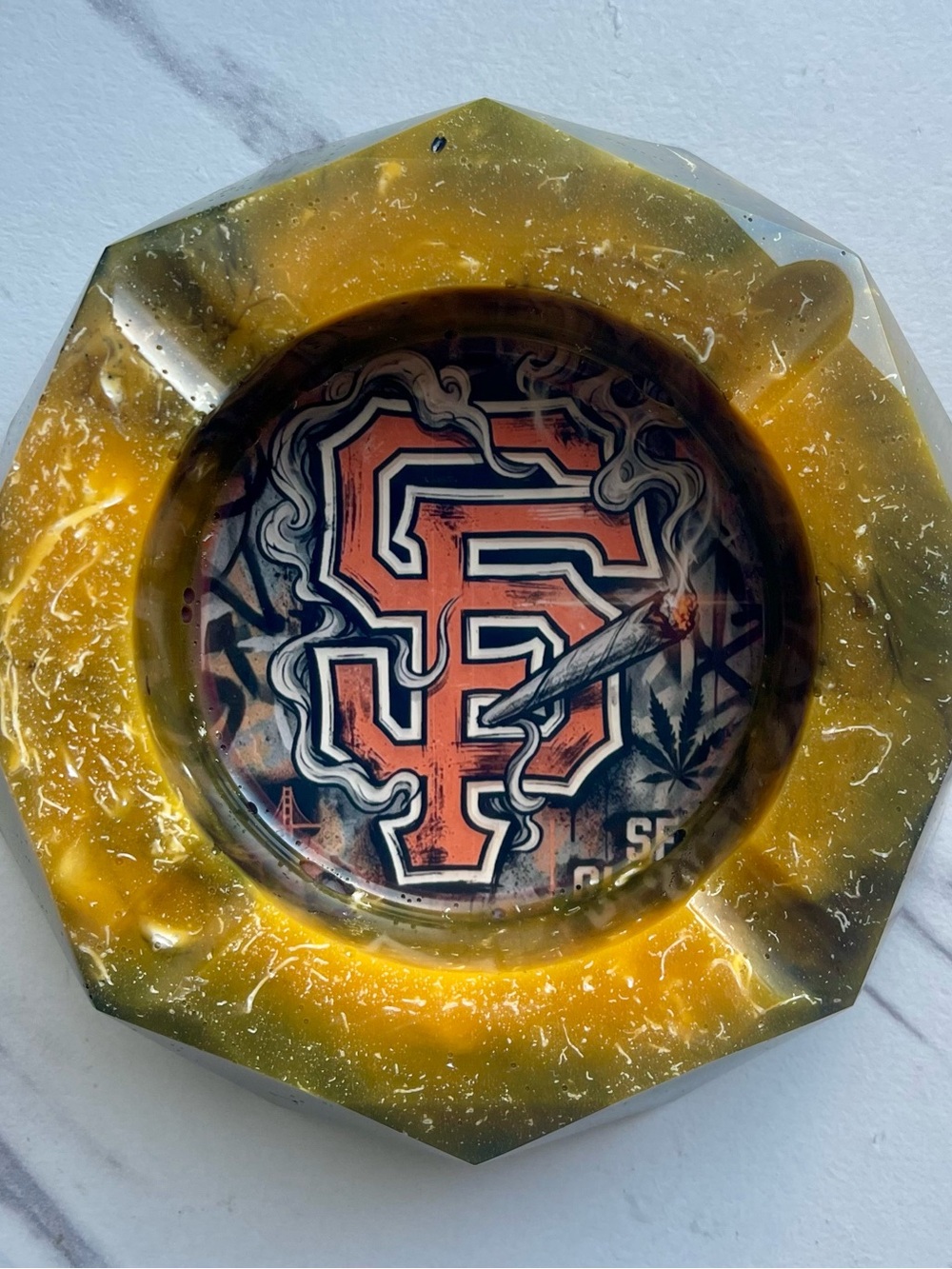 San Francisco Giants Ashtray Baseball Fan Collectible Decor Man Cave Decor Gift